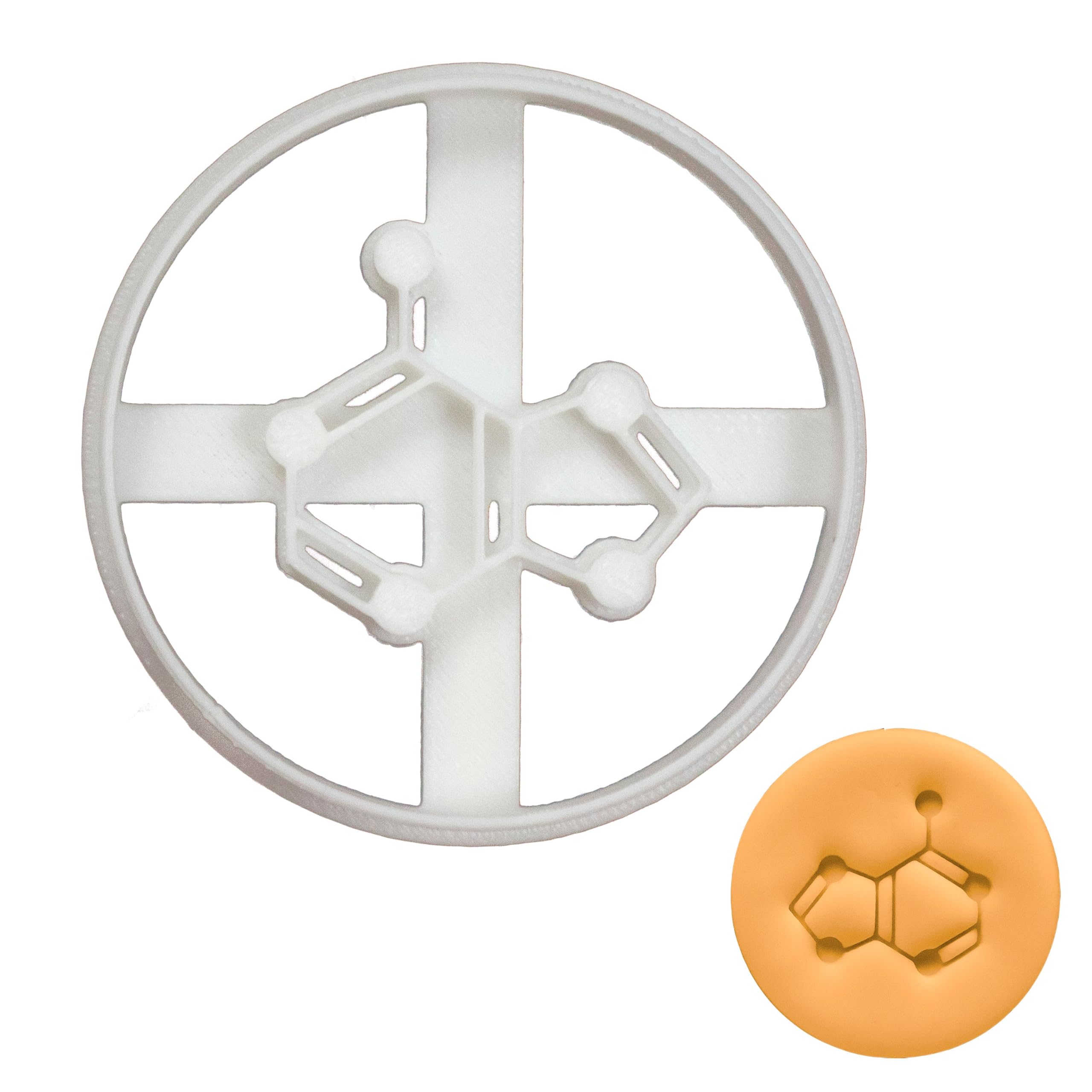 BAKERLOGY ATCG Adenine Cookie Cutter - Detailed Biscuit Cutter Design for Baking and Crafts, Ideal on Fondant, Dough, Clay