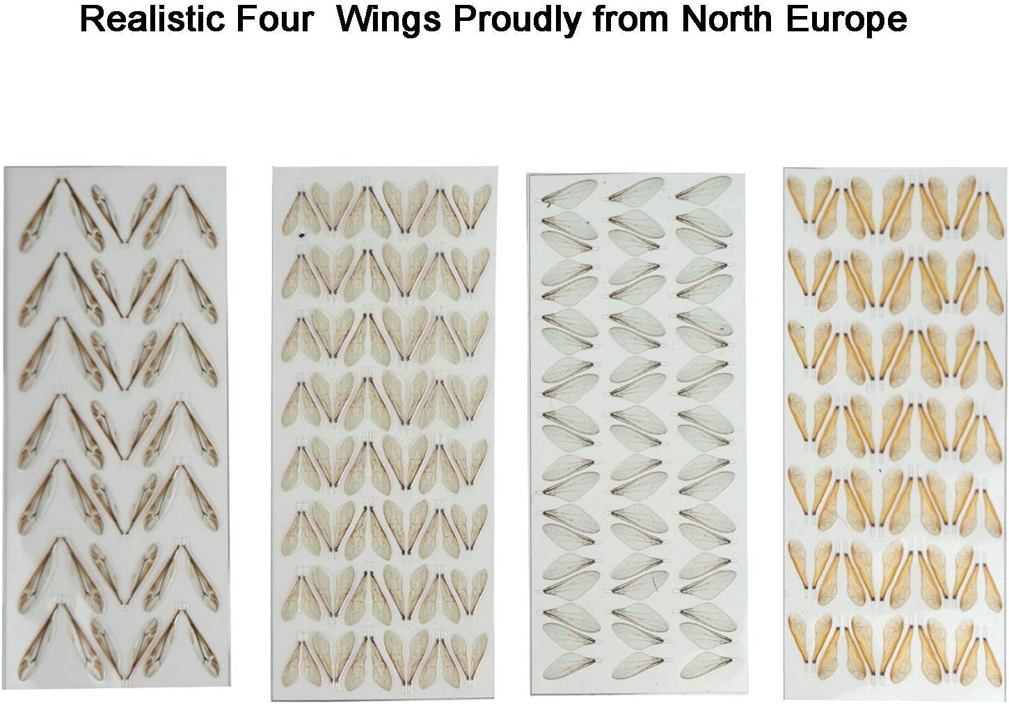Riverruns Super Realistic Wings for Bottle Flies, Crane Flies, Wasp Flies, Bee Flies Proudly from North Europe, Fly Tying Materials, Flies Dry, Wet, Streamer