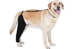 BARKLESS Single Dog Rear Leg Sleeve to Stop Licking, Breathable Male Female Dog Recovery Suit for Post Surgery, Comfortable Back Leg Sleeve for Wound Healing, Protective Cone Collar Alternative