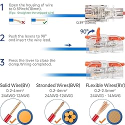 GKEEMARS 26Pcs Compact Splicing Connectors Wire