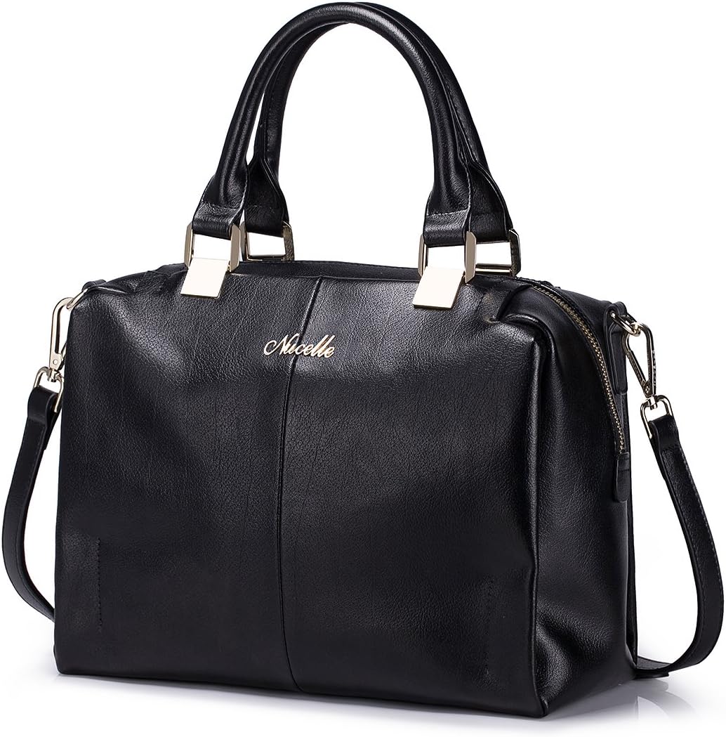 Nucelle Women's Tote Bag Genuine Leather (Rose Red) Best Valentine's Gift