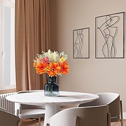 Leftover Fake Fall Flowers in Vase,Artificial