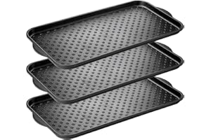 Kingrol 3 Pack Boot Trays, Waterproof Shoe Mats for Entryway Indoor, Multi-Purpose Trays for Boots, Shoes, Garden, 29 x 14.3 