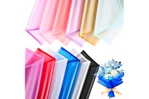 Ctosree 240 Sheets Flower Wrapping Paper, 22.8 x 22.8 Inch Waterproof Florist Floral Korean Flower Bouquet Wrapping Paper for Wedding Birthday DIY Gift Packaging Bouquet(Mixed Colors)