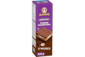 ANNIE'S Naturally Flavoured Cookies Graham Sandwiches S'mores, Made with Marshmallow Flavoured Creme, Organic, No Artificial 