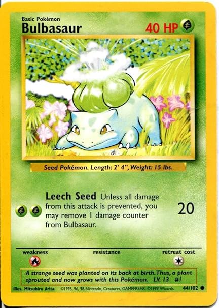 Pokemon Base Set Common Card #44/102 