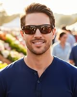 Jim Halo Polarized Sunglasses Wrap Around Sport Men Women Tortoise Brown view 2