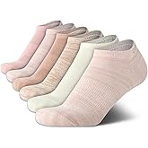 Calvin Klein Womens No Show Socks - 6 Pack Non Slip Heel Lightweight Cotton Blend Low Cut Invisible Socks for Women