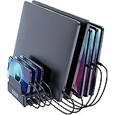 chipofy 500W Charging Station for Multiple Devices, 10-Port Multi USB C Fast Charger Station with Organizer Stand for MacBook Laptop, iPad, iPhone 17 16 Pro Max, Galaxy S25/S24 and More