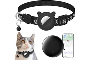 Cat Tracker with Collar (Android Only), GPS Tracker for Cats - No Monthly Fee | Waterproof | Real-Time Tracking | 365-Day Bat