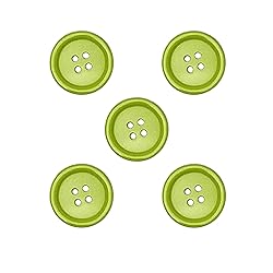 Libiline 100pcs Resin Button Solid Color 4Holes