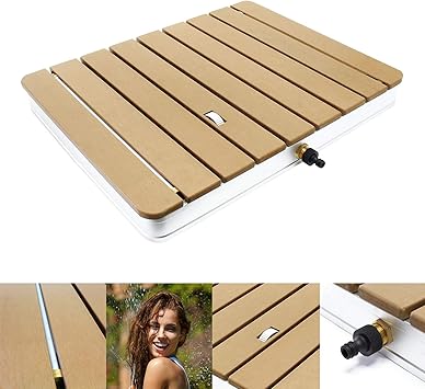 Pool Gartendusche In Teak Optik Mit 22 Dusen Fur Bis Zu 4 Meter Hohe Fontanen Outdoordusche Garten Amazon De Baumarkt