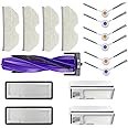 Rinakou Replacement Part Accessories Fit Compatible with Narwal Freo X Plus Robot Vacuum,1 Main Brush,6 Side Brushes,4 Mop Pads,2 Hepa Filter,2 Dust Bags