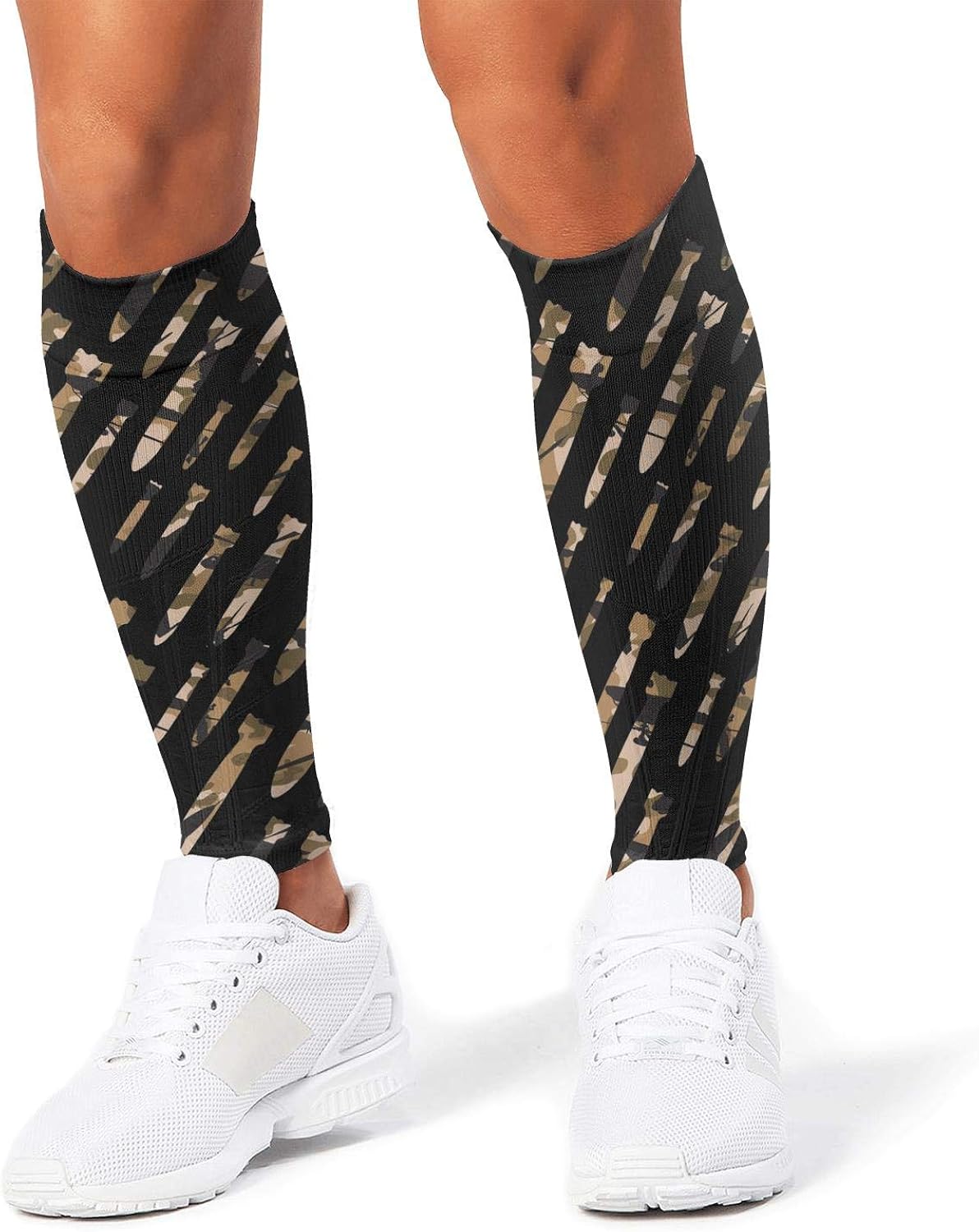 Air Command Force Camo Army Leg Compression Sleeves Mens