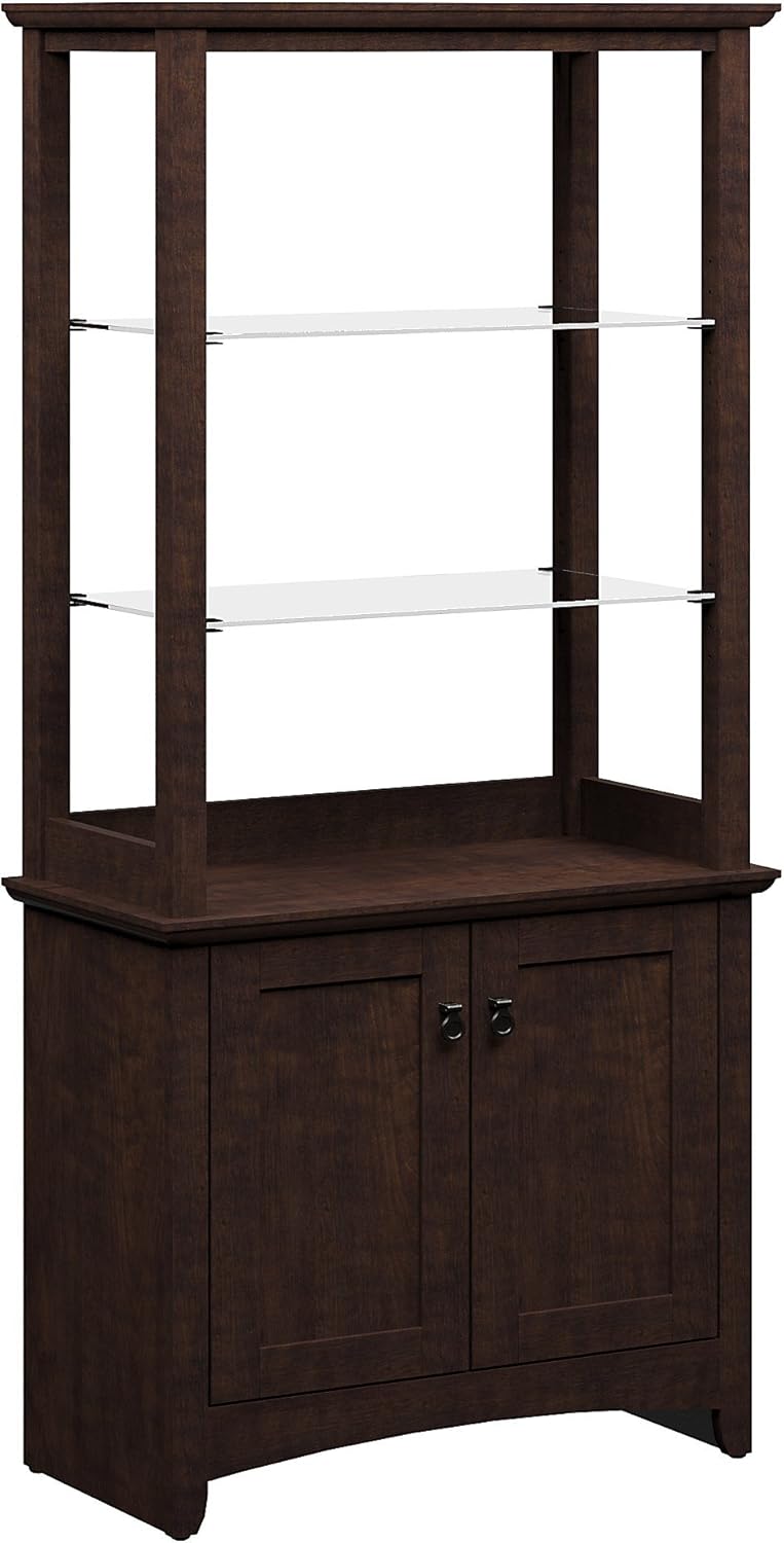 Amazon Com Buena Vista Tall Library Storage Cabinet With Doors Furniture Decor