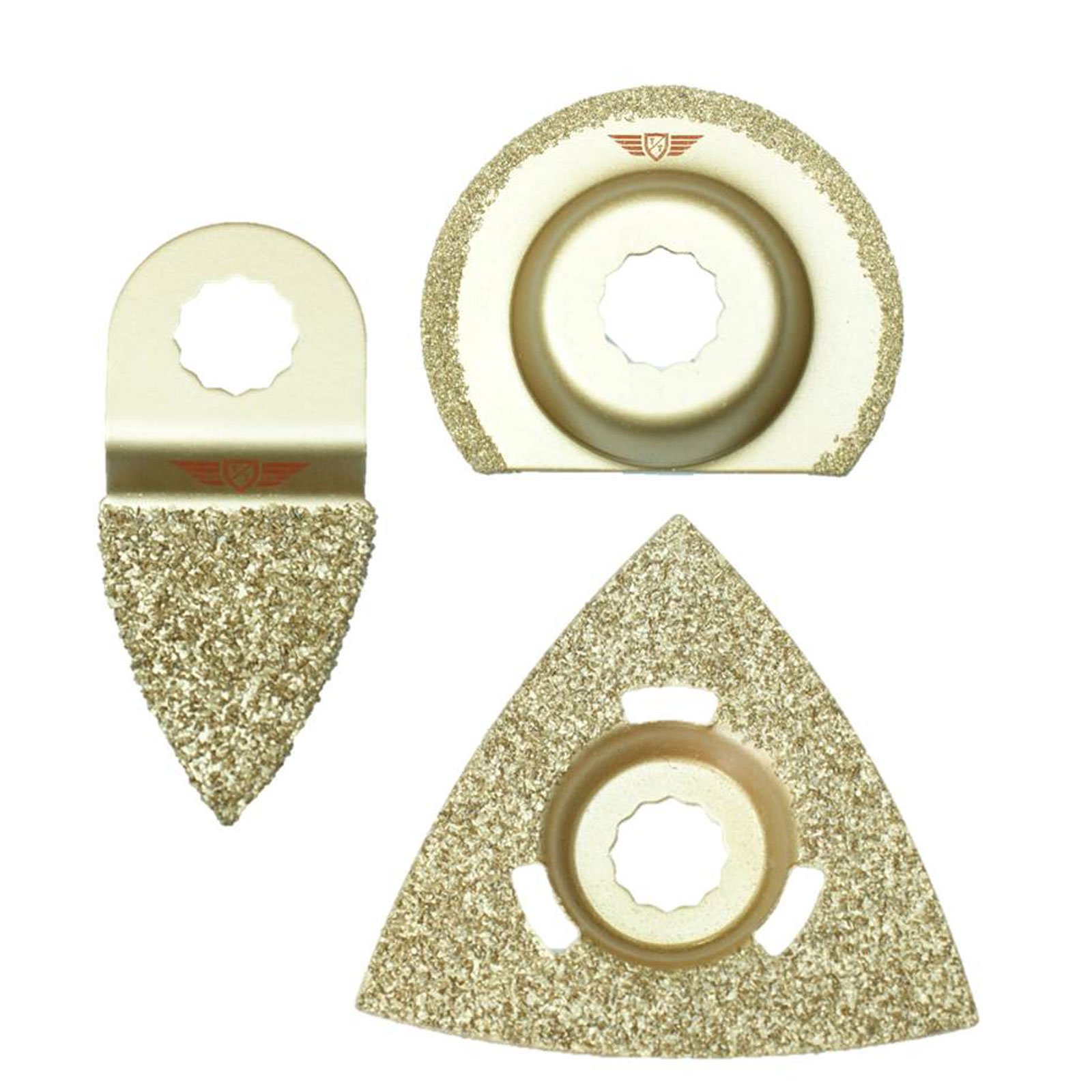 3 x TopsTools WXKC3 Mixed Grout Blades Compatible with Worx Sonicrafter, Worx 250W, Erbauer Multitool Multi Tool Accessories