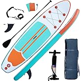 XHYCPY Inflatable Stand Up Paddle Board with SUP Accessories, Anti-Slip EVA Deck, 10’4’’ Inflatable Paddle Boards for Adults and Youth of All Skill Levels