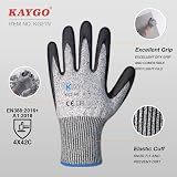 KAYGO Cut Resistant Work Gloves 2 Pairs Level C MicroFoam Nitrile XL Grey view 2