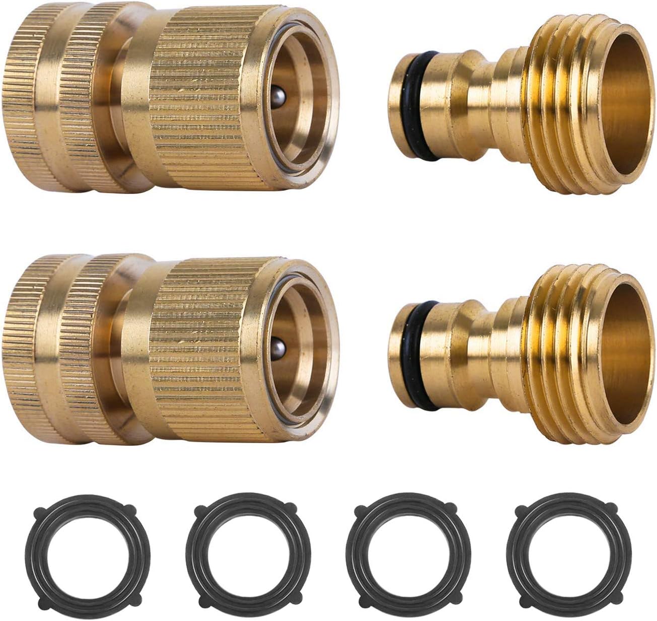 Rayze Garden Hose Connector, 3/4 inch GHT Solid Brass