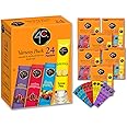 4C Powder Drink Mix Packets, Variety, 24 Count, Singles Stix On the Go, Refreshing Sugar Free Water Flavorings (2.37 Ounce (Pack of 6))