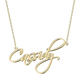 UMAGICBOX Personalized Serenity Name Necklace 18K