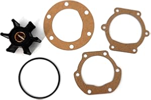 KUNOANZ 18653-0001-P 653-0001 128990-42200 9-45713 18-45713 Water Pump Impeller for Jabsco 09-810B 18653-0001 Johnson/YANMAR Engine Pump