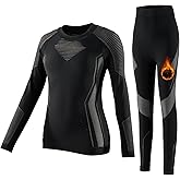 pMMq 5-12Y Thermal Underwear Set for Kids Long Sleeve Johns Athletic Thermal Shirts Warm Soft Comfy Base Layer