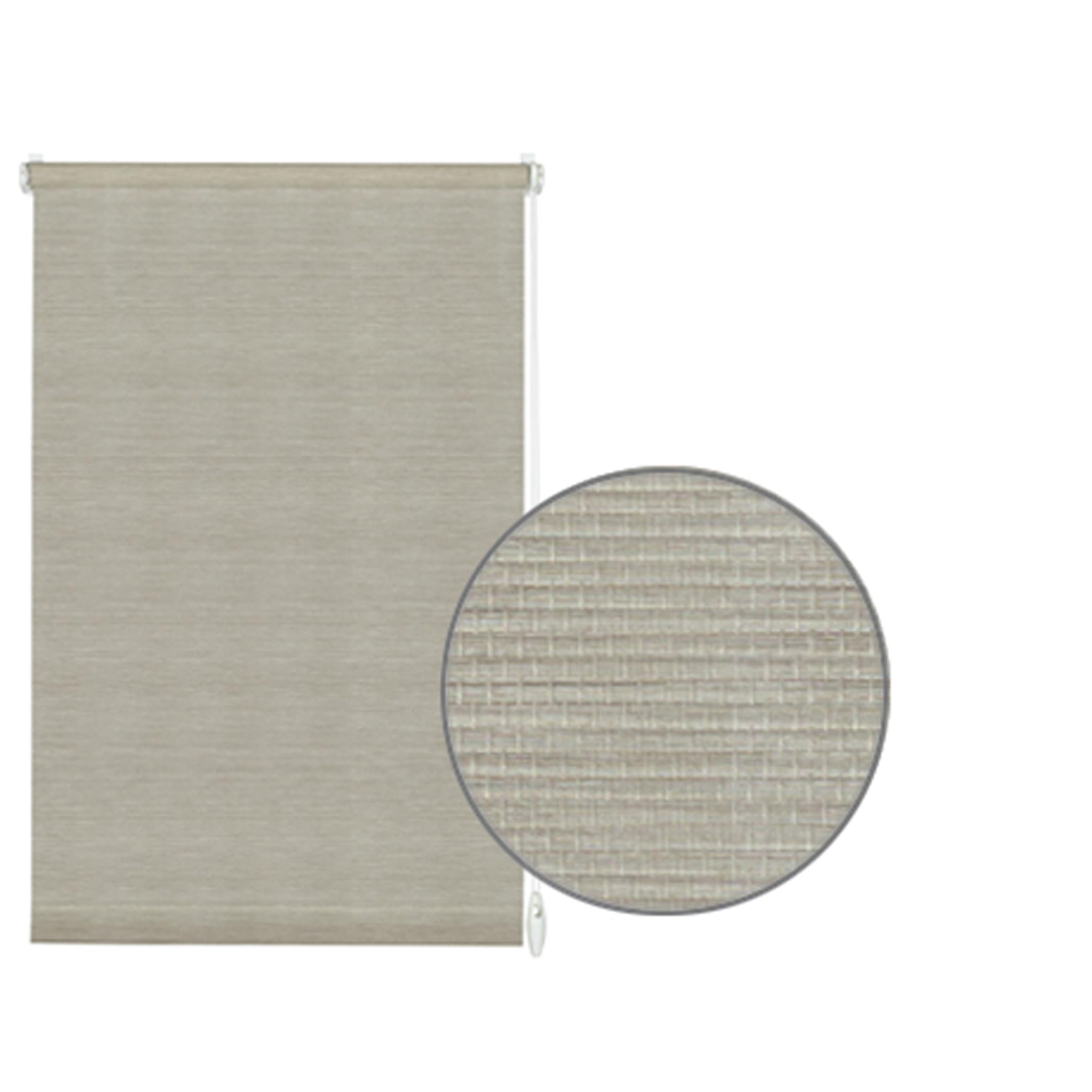 Gardinia Easyfix Roller Blind for Daylight Opaque with Mounting Kit Included, Easyfix Roller Blind, Natural Grey, 45 x 150 cm (W x H)