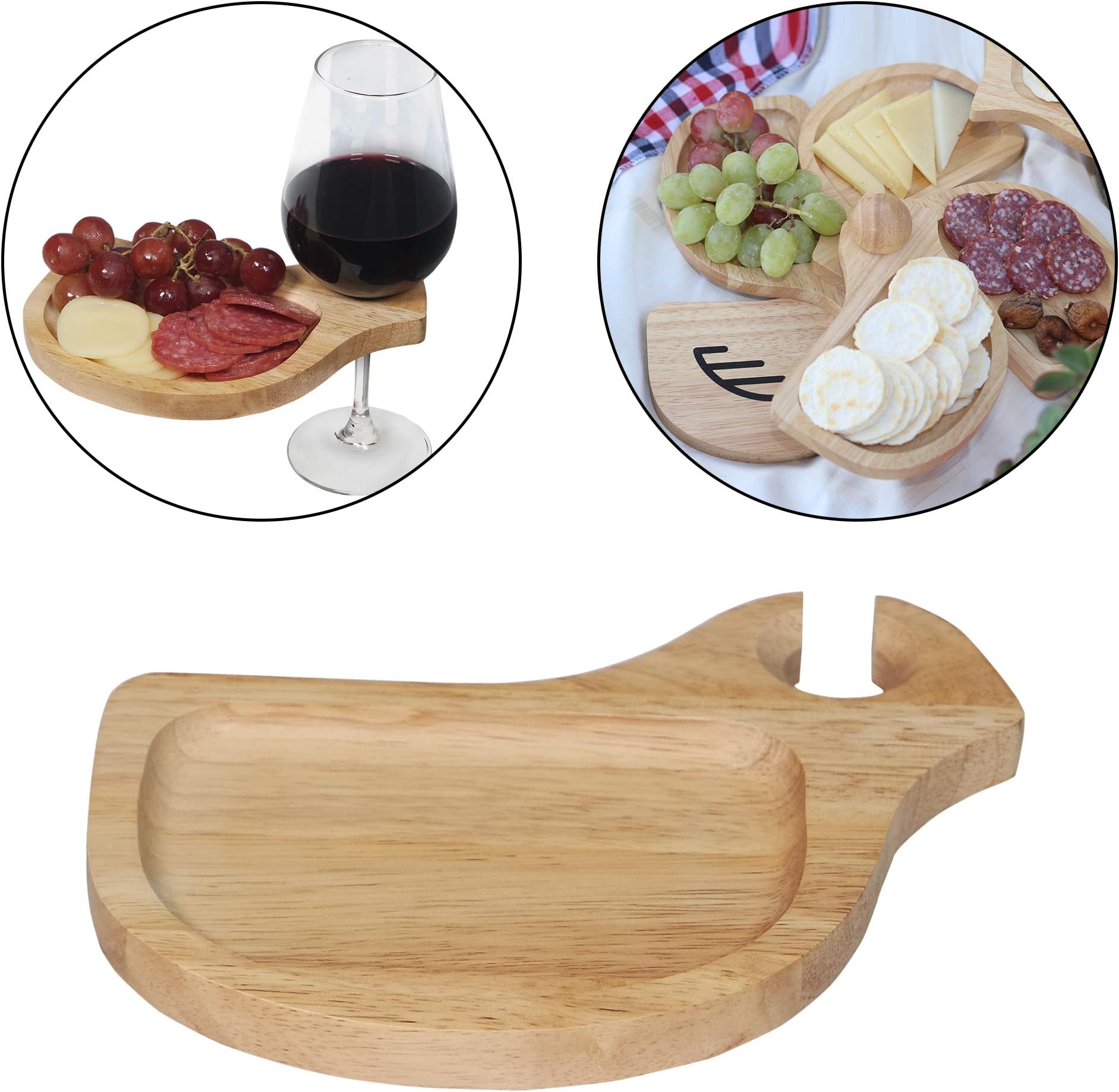Primeware Cambridge 5 Tier Appetizer Server Plates with Wine Glass Holder (Chicken)