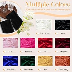 P Pothuiny Black Velvet Fabric by The Yard, 2 Yards