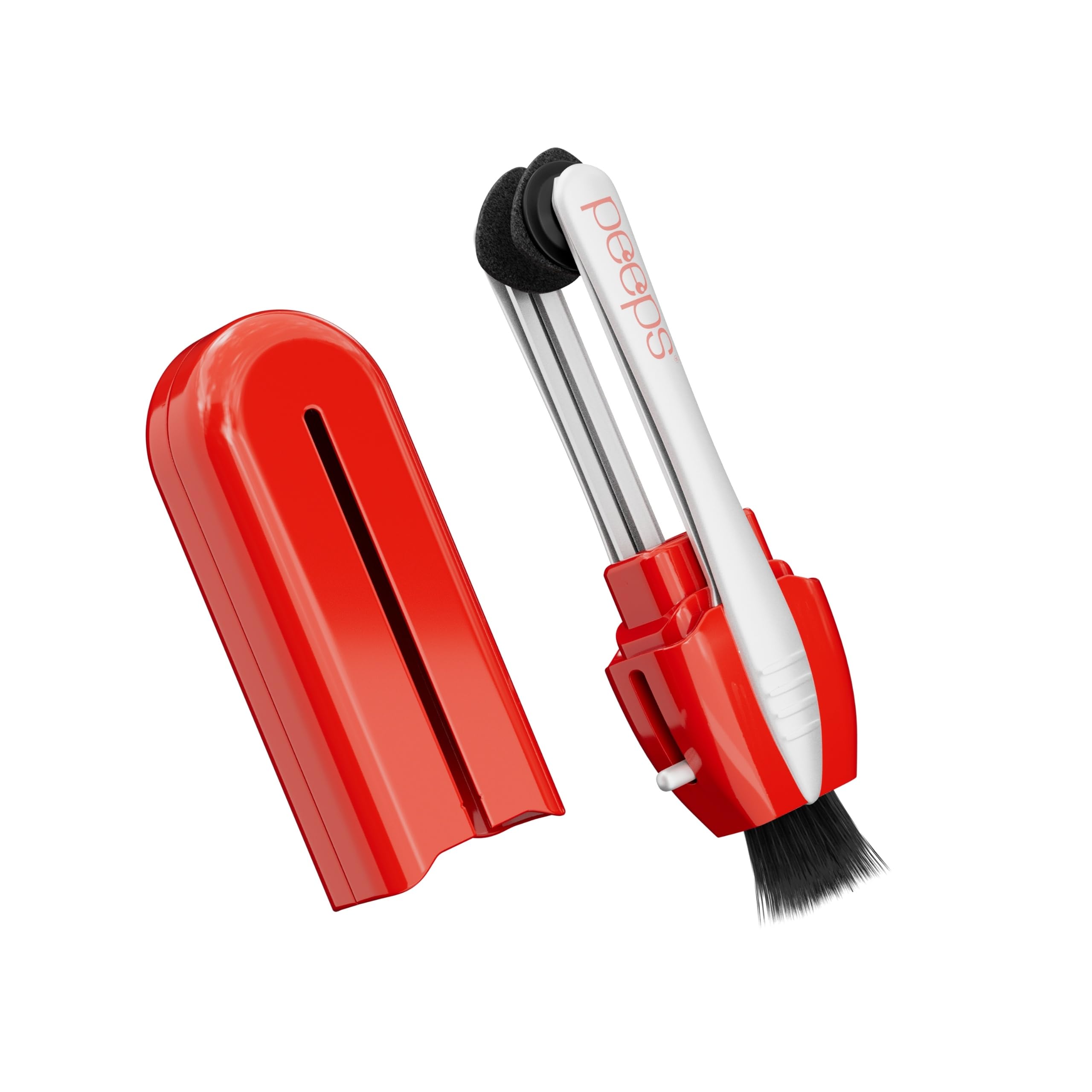 Peeps Eyeglass Cleaner - Carbon Lens Cleaning Tool for Glasses, Spectacles, Sunglasses, Reading Glasses - No Wipes or Cloth (Red)