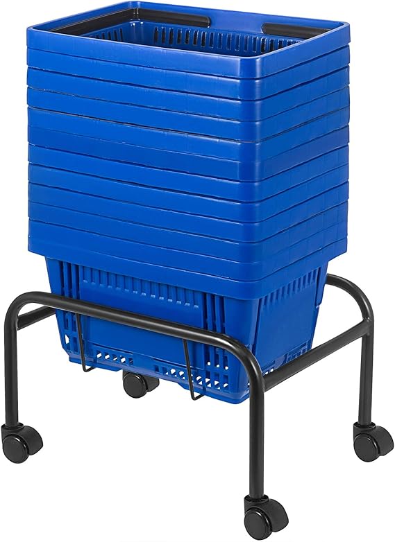 Mophorn Shopping Basket 12PCS Plastic Basket 16.8X11.8X8