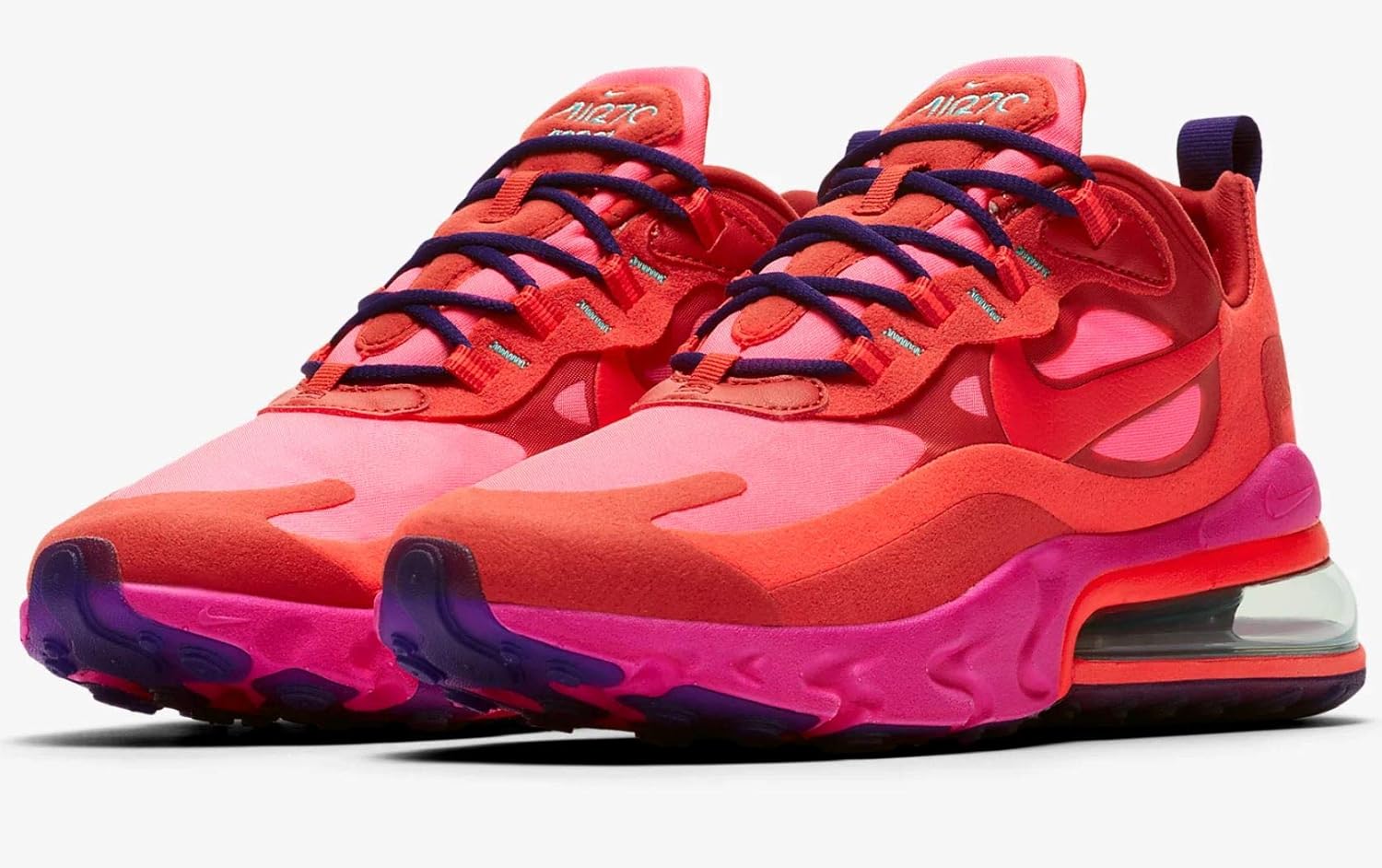 Nike Women S W Air Max 270 React Running Shoe Mystic Red Bright Crimson Pink Blast 9 5 Uk Amazon Co Uk Shoes Bags