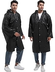 Borogo Rain Ponchos for Adults Reusable 2Pcs