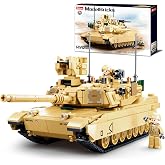 WW2 Army Tank M1A2 Main Battle Tank Military Model Toy Kits, Inspired M1A2 Abrams Brick Building Set, Including 2 Soldier Minifigures, Gifts for 6-12 Year Old Kids, Compatible with Lego, 781 PCS1