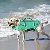 EMUST Dog Life Vest Reflective Strips Adjustable Turquoise L view 7