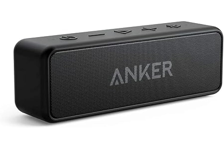 Anker Soundcore 2 Portable Bluetooth Speaker with Stereo Sound, Bluetooth 5, Bassup, IPX7 Waterproof, 24-Hour Playtime, Wireless, Speaker for Home, Outdoors, Travel