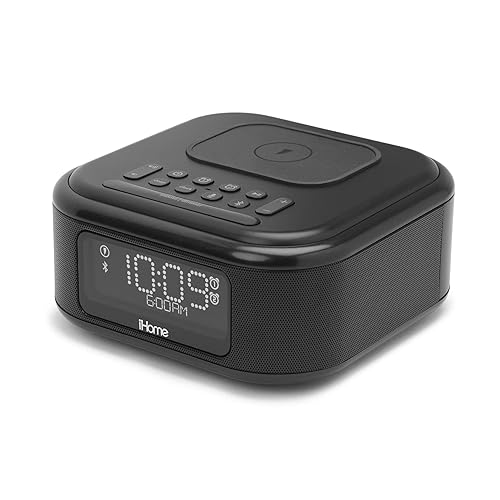 iHome Alarm Clock with Wireless Charging, Bluetooth Speaker, and USB  Charger, Digital Clock for Bedroom, Office, or Dorm (IBTW23B8) in Oman  Whizz