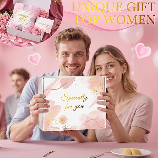 MIXVOVA BIRTHDAY AND GET WELL GIFTS FOR WOMEN – SELF CARE RELAXING SPA PACKAGE WITH LUXURY FLANNEL BLANKET, UNIQUE VALENTINES DAY MOTHER’S DAY GIFTS FOR MOM WIFE FRIENDS