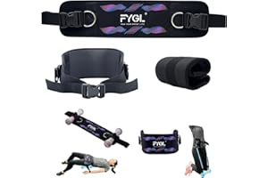 FYGL Hip-Thrust-Belt, Foldable Band for Dumbbells, Kettlebells, Plates - Supports Up to 300 lbs, Gym and Home Workouts with Slip-Resistant Padding