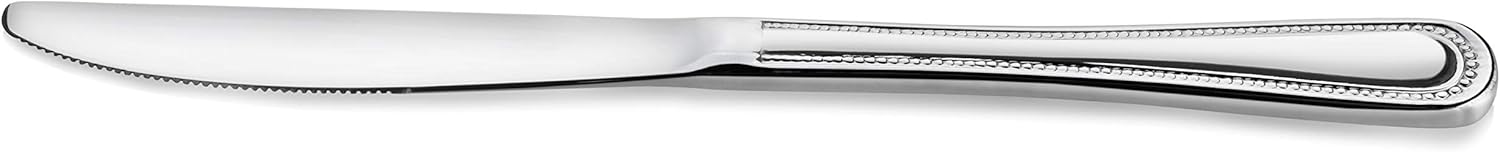  | New Star Foodservice 58444 Bead Pattern, Stainless Steel, Dinner Knife, 8.5-Inch Set of 12: Flatware Sets