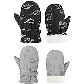 Fynnsure Toddler Mittens Lined Fleece Snow Gloves for Boys Girls Kids Winter Ski Gloves Baby Mittens