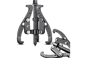 COOLOUS 4" Gear Puller,2 Jaw / 3 Jaw Puller with Reversible Jaws, Pulley Puller Removal Tool for Pulley Gear Bearing Flywheel, Bearing Puller Suitable for Automotive Repair and Industrial Maintenance