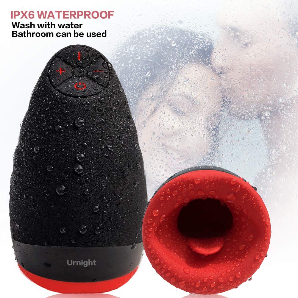Urnight Masturbatoren Sex Men Cup Oral Sexspielzeug Heizfunktion Saugfunktion Wie Mund mit 6 Vibrationsmodi und 3 Intensitätsstufen Wasserdicht, 450 g