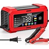 Battery Charger 6-Amp 12V Fully Automatic Smart Car Battery Charger,12V Battery Charger Trickle Charger,Intelligent Pulse Rep