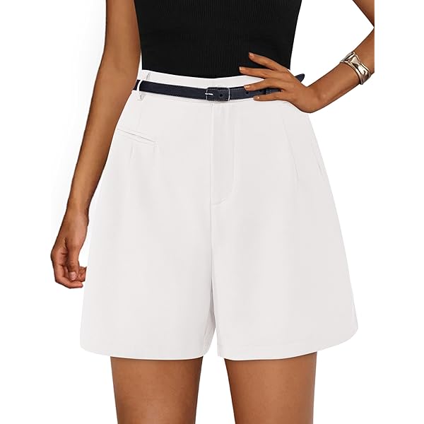 ZESICA Shorts for Women Dressy 2026 Summer Pleated Wide Leg