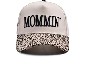 ABDKW Mommin Trucker Hat | Vintage Two-Tone Women's Baseball Cap,with Mommin Embroidery Ponytail Fit,Outdoor and Daily Use