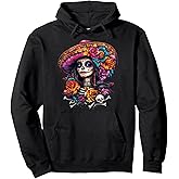 De Los Muertos La Catrina Day Of Dead Sugar Skull Women Pullover Hoodie