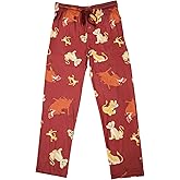 The Lion King All-Over Character Print Adult Burgundy Sleep Pajama Pants