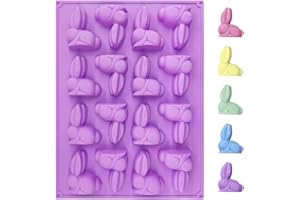 Easter Bunny Molds 3D Rabbit Chocolate Mold 16 Cavity Easter Silicone Candy Mold